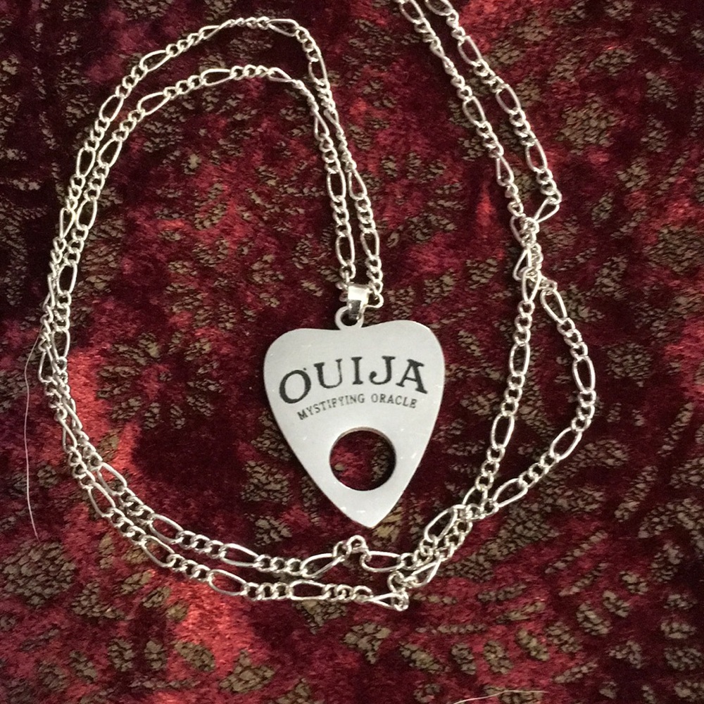 Heavy Stainless OUIJA Planchette Necklace w/chain